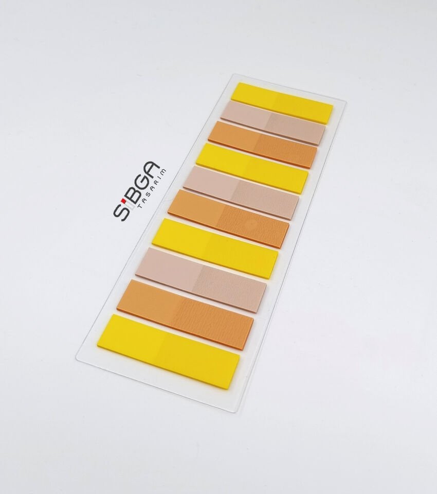 Şeffaf Sarı Turuncu Postit Post-it Post it. Kitap Ayracı Ayraç Plastik Postit Sticker Not Kağıdı 200 yaprak