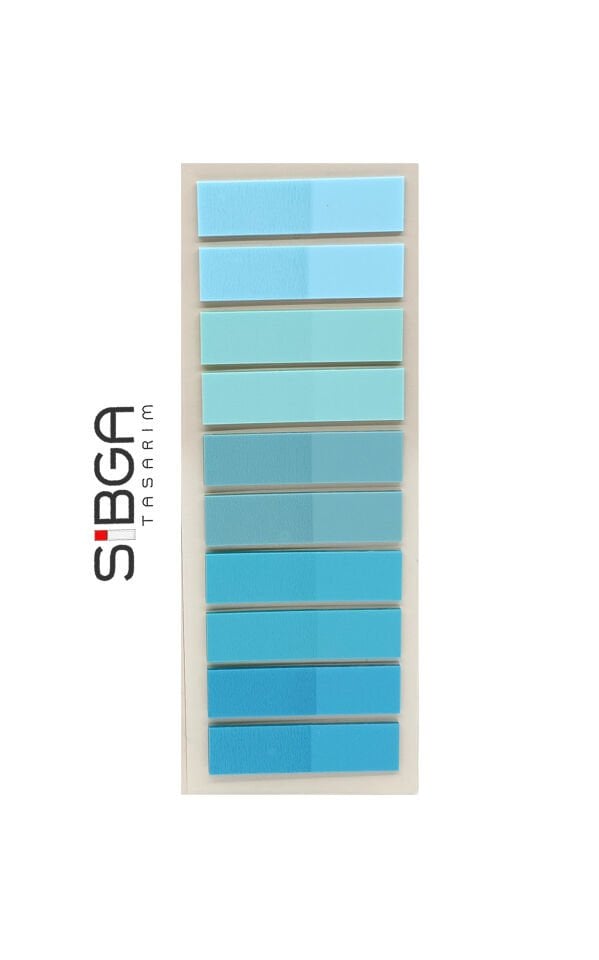Şeffaf Mavi Renkli Postit Post-it Post it. Kitap Ayracı Ayraç Plastik Postit Sticker Not Kağıdı 200 yaprak