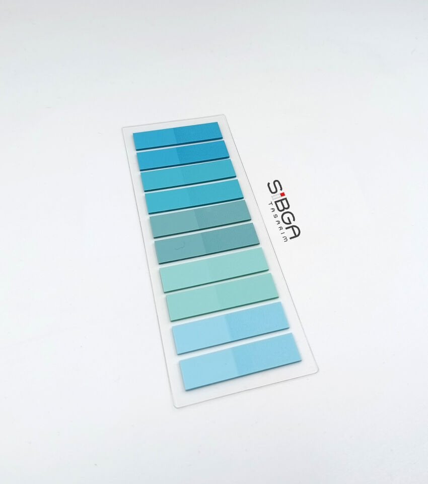 Şeffaf Mavi Renkli Postit Post-it Post it. Kitap Ayracı Ayraç Plastik Postit Sticker Not Kağıdı 200 yaprak