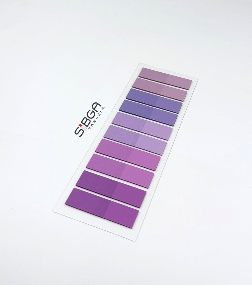 Şeffaf Mor Eflatun Postit Post-it Post it. Kitap Ayracı Ayraç Plastik Postit Sticker Not Kağıdı 200 yaprak