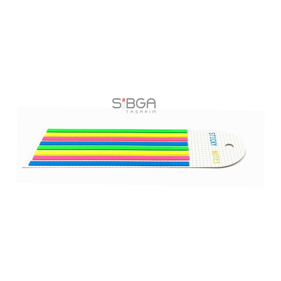 İnce uzun şerit şeffaf renkli plastik postit post-it post it kitap ayracı ayraci ayraç postit sticker not kağıdı 200 yaprak