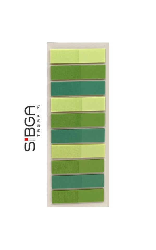 Şeffaf Yeşil Postit Post-it Post it. Kitap Ayracı Ayraç Plastik Postit Sticker Not Kağıdı 200 yaprak