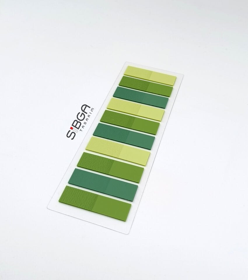Şeffaf Yeşil Postit Post-it Post it. Kitap Ayracı Ayraç Plastik Postit Sticker Not Kağıdı 200 yaprak