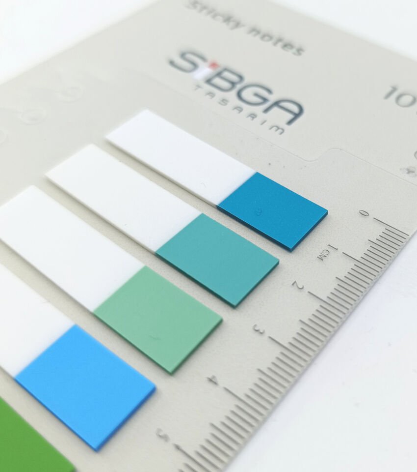 Şeffaf renkli plastik postit post-it post it kitap ayracı ayraci ayraç postit sticker not kağıdı 200 yaprak