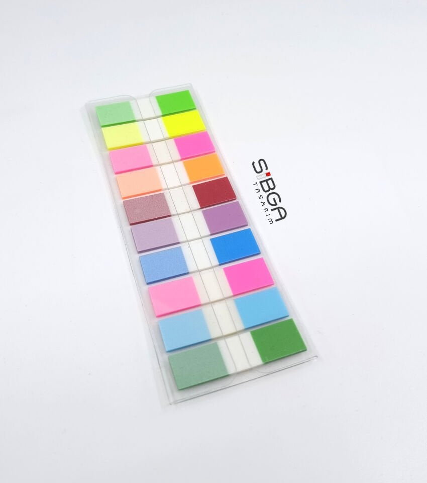 Şeffaf Renkli Postit Post-it Post it. Kitap Ayracı Ayraç Plastik Postit Sticker Not Kağıdı 200 yaprak