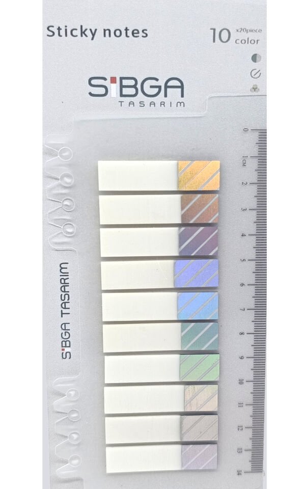 Simli Parlak Postit Post-it Post it. Kitap Ayracı Ayraç Plastik Postit Sticker Not Kağıdı 200 yaprak