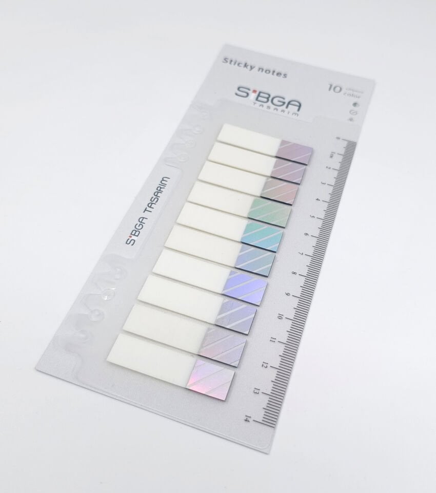 Simli Parlak Postit Post-it Post it. Kitap Ayracı Ayraç Plastik Postit Sticker Not Kağıdı 200 yaprak
