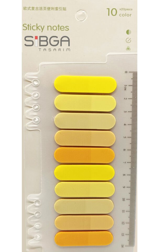 Oval Sarı Şeffaf Renkli Postit Post-it Post It. Kitap Ayracı Ayraç Postit Sticker Not Kağıdı