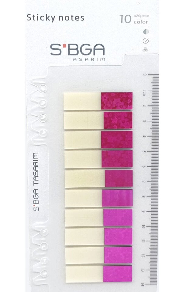 Simli Parlak Pembe Postit Post-it Post it. Kitap Ayracı Ayraç Plastik Postit Sticker Not Kağıdı 200 yaprak