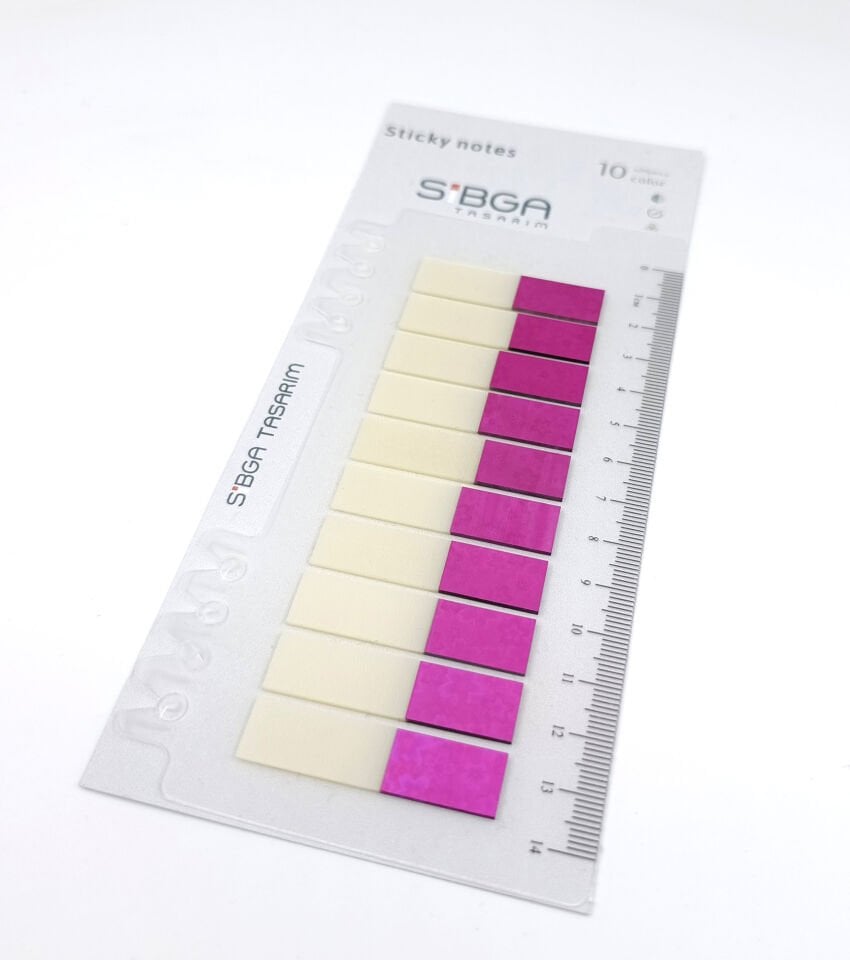 Simli Parlak Pembe Postit Post-it Post it. Kitap Ayracı Ayraç Plastik Postit Sticker Not Kağıdı 200 yaprak