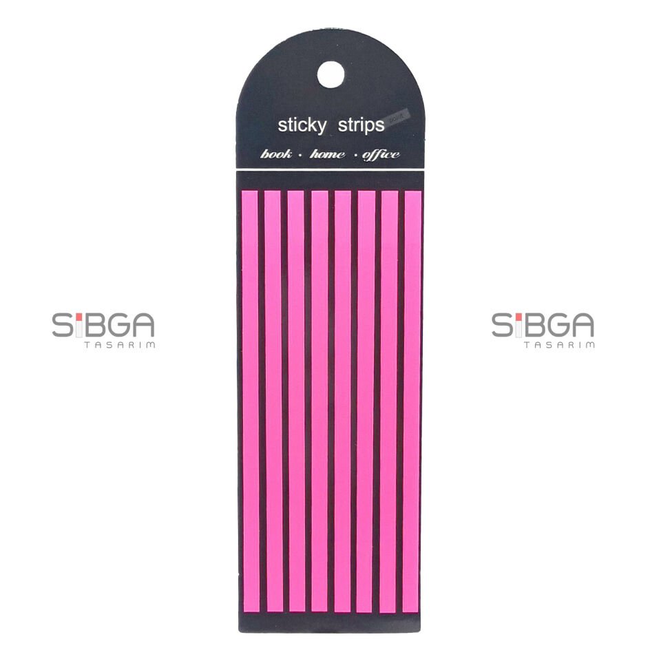 Pembe ince uzun şerit Postit Post-it Post it. pembe ince uzun şerit Kitap Ayracı Ayraci Ayraç pembe ince uzun şerit Postit Sticker Not Kağıdı 200 yaprak