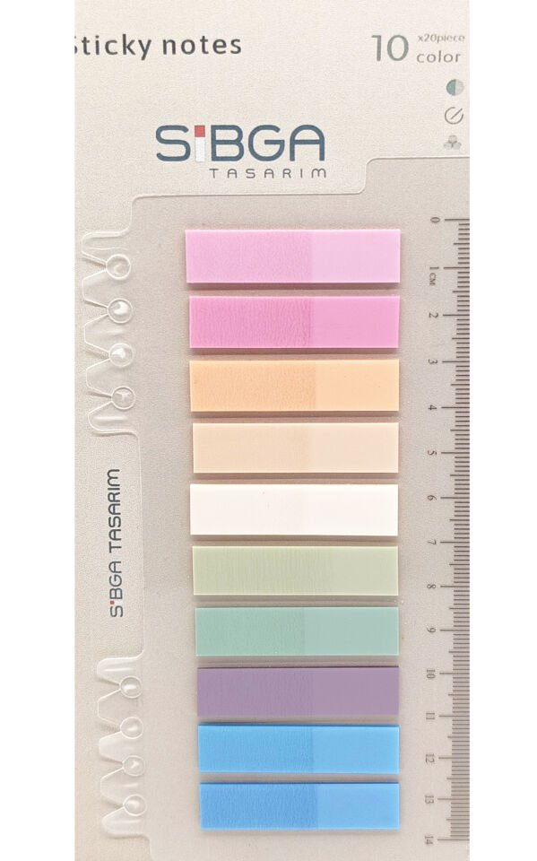 Şeffaf renkli plastik postit post-it post it kitap ayracı ayraci ayraç postit sticker not kağıdı 200 yaprak