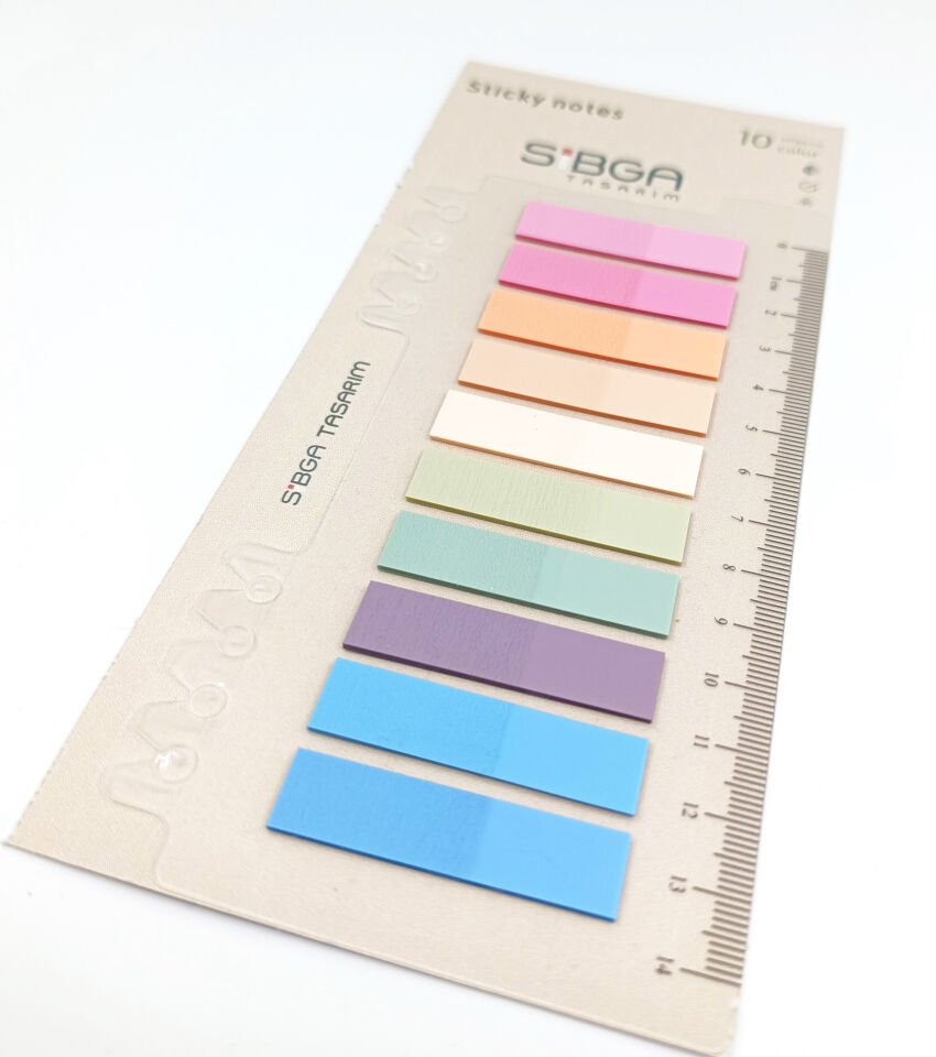 Şeffaf renkli plastik postit post-it post it kitap ayracı ayraci ayraç postit sticker not kağıdı 200 yaprak