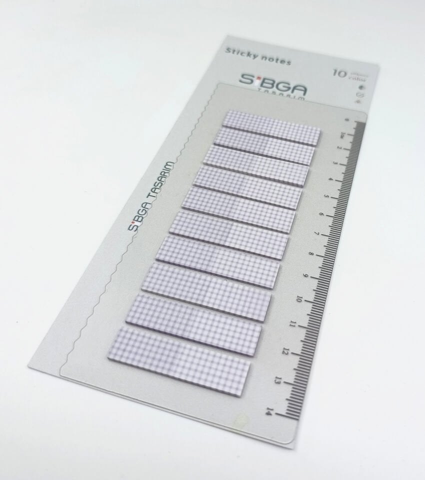 Kare Desenli Eflatun Postit Post-it Post it. Kitap Ayracı Ayraç Plastik Postit Sticker Not Kağıdı 200 yaprak