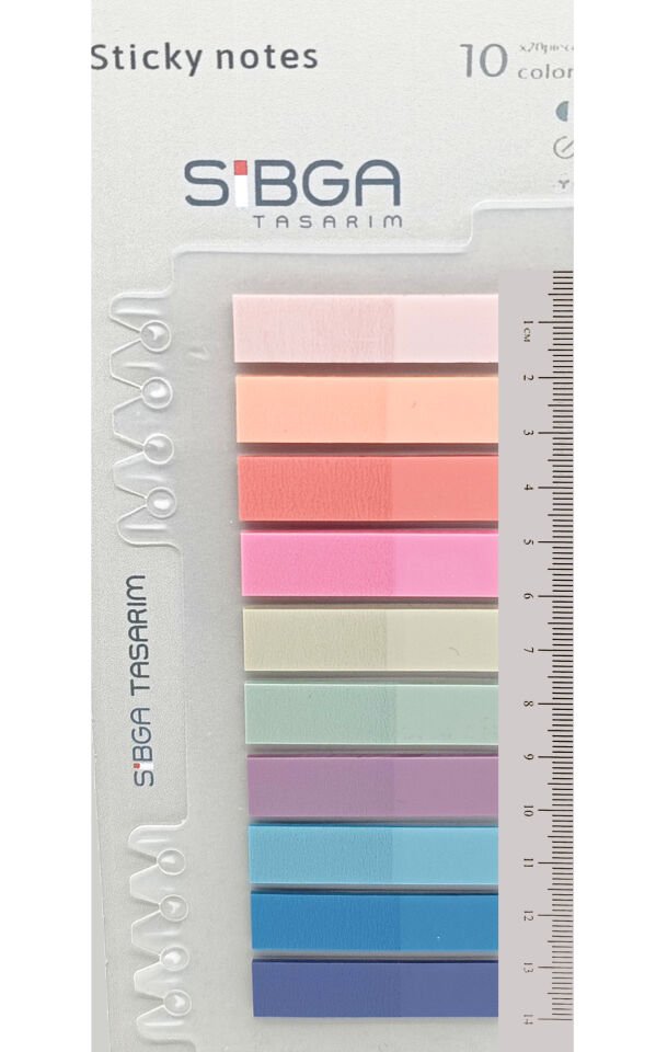 Şeffaf renkli plastik postit post-it post it kitap ayracı ayraci ayraç postit sticker not kağıdı 200 yaprak
