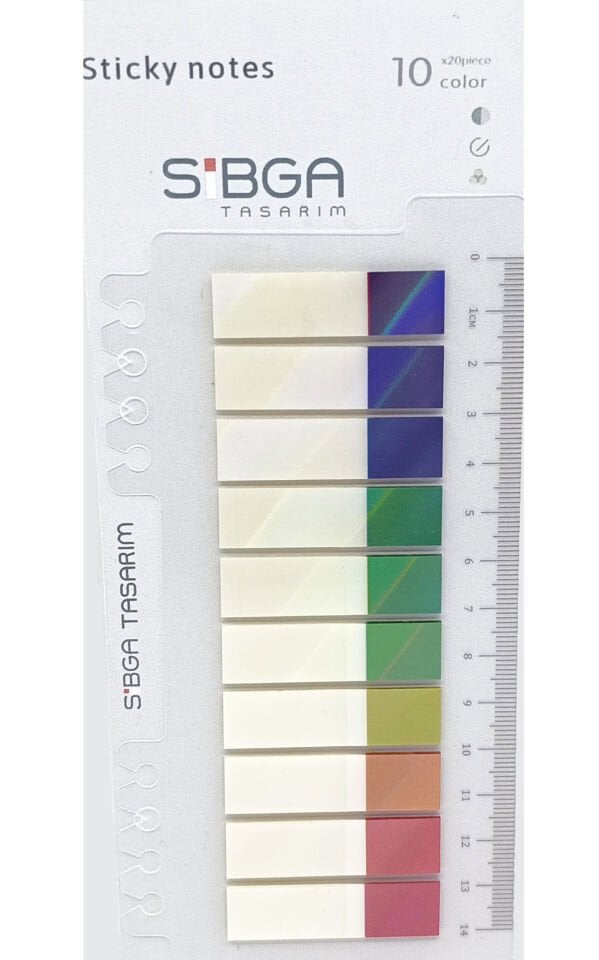 Simli Parlak Postit Post-it Post it. Kitap Ayracı Ayraç Plastik Postit Sticker Not Kağıdı 200 yaprak