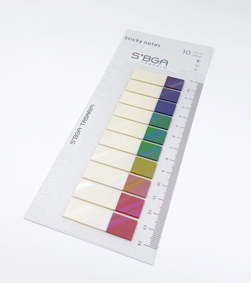 Simli Parlak Postit Post-it Post it. Kitap Ayracı Ayraç Plastik Postit Sticker Not Kağıdı 200 yaprak