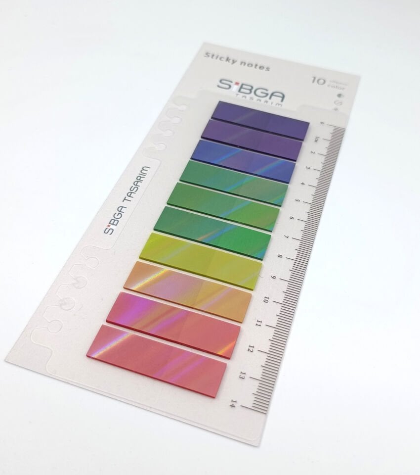 Kendinden Parlak Postit Post-it Post it. Kitap Ayracı Ayraç Plastik Postit Sticker Not Kağıdı 200 yaprak