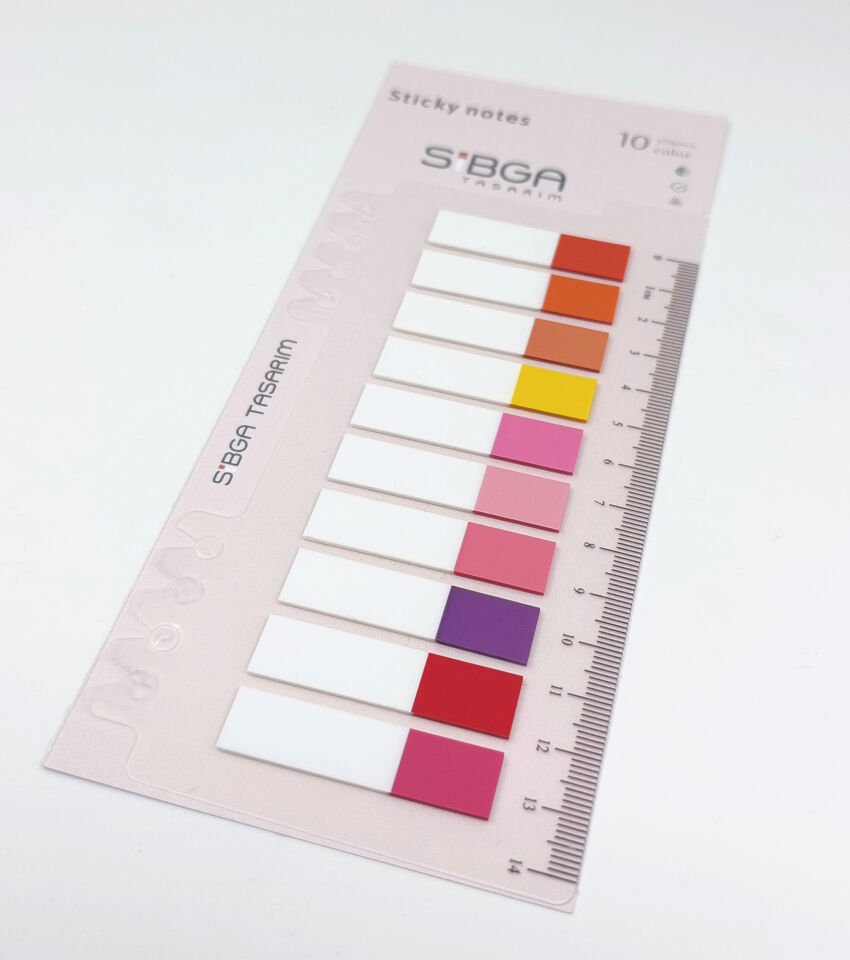 Şeffaf renkli plastik postit post-it post it kitap ayracı ayraci ayraç postit sticker not kağıdı 200 yaprak