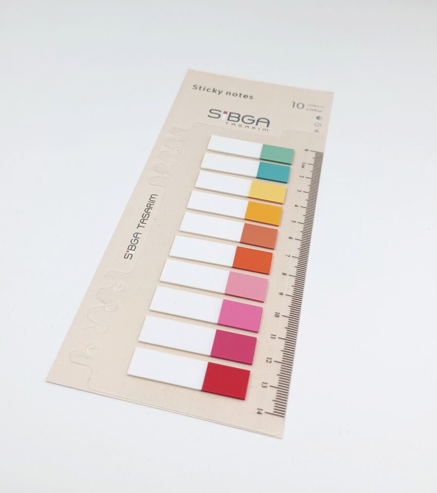 Şeffaf renkli plastik postit post-it post it kitap ayracı ayraci ayraç postit sticker not kağıdı 200 yaprak
