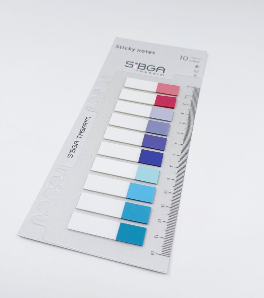 Şeffaf renkli plastik postit post-it post it kitap ayracı ayraci ayraç postit sticker not kağıdı 200 yaprak