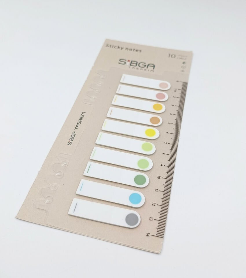 Şeffaf renkli plastik postit post-it post it kitap ayracı ayraci ayraç postit sticker not kağıdı 200 yaprak