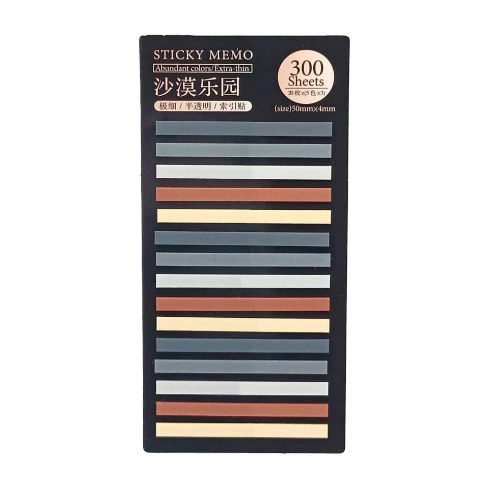 İnce şerit şeffaf renkli plastik postit post-it post it kitap ayracı ayraci ayraç postit sticker not kağıdı 200 yaprak
