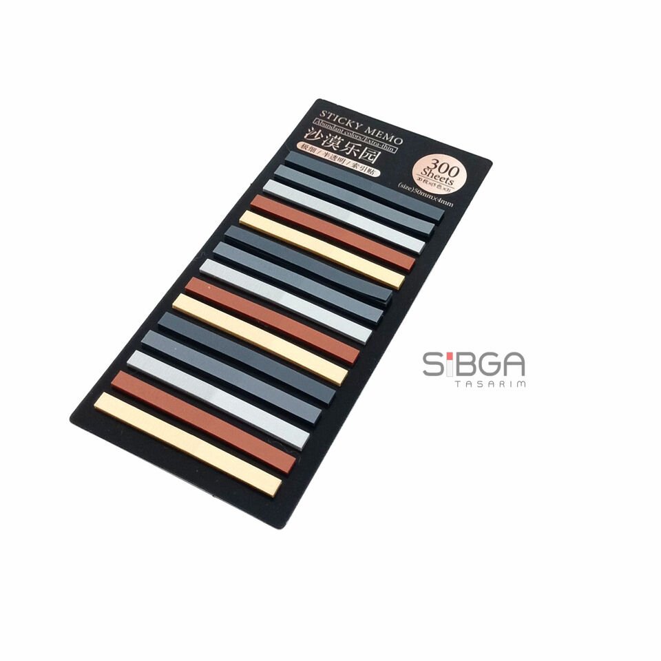 İnce şerit şeffaf renkli plastik postit post-it post it kitap ayracı ayraci ayraç postit sticker not kağıdı 200 yaprak