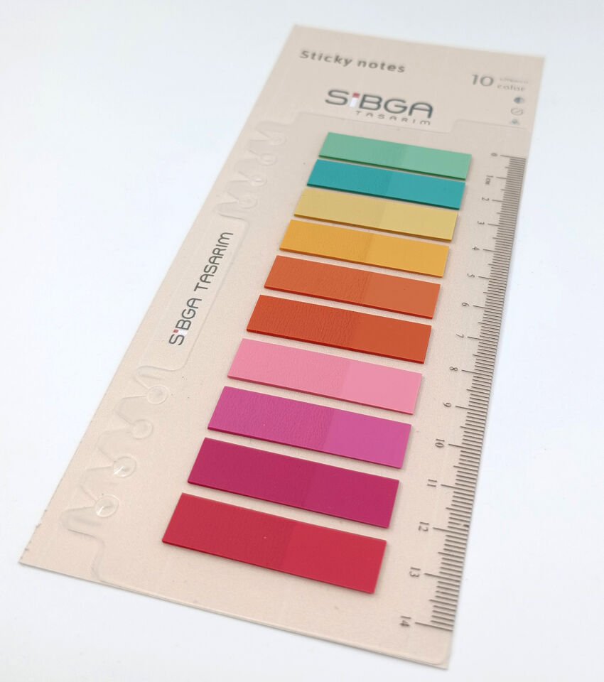 Şeffaf renkli plastik postit post-it post it kitap ayracı ayraci ayraç postit sticker not kağıdı 200 yaprak