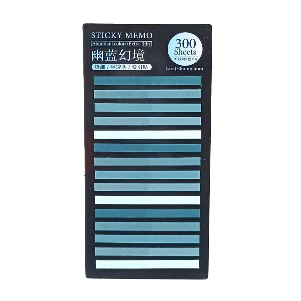 İnce şerit şeffaf renkli plastik postit post-it post it kitap ayracı ayraci ayraç postit sticker not kağıdı 200 yaprak