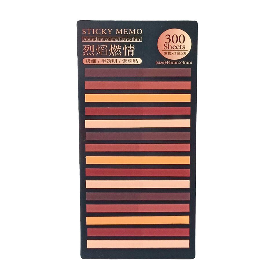 İnce şerit şeffaf renkli plastik postit post-it post it kitap ayracı ayraci ayraç postit sticker not kağıdı 200 yaprak