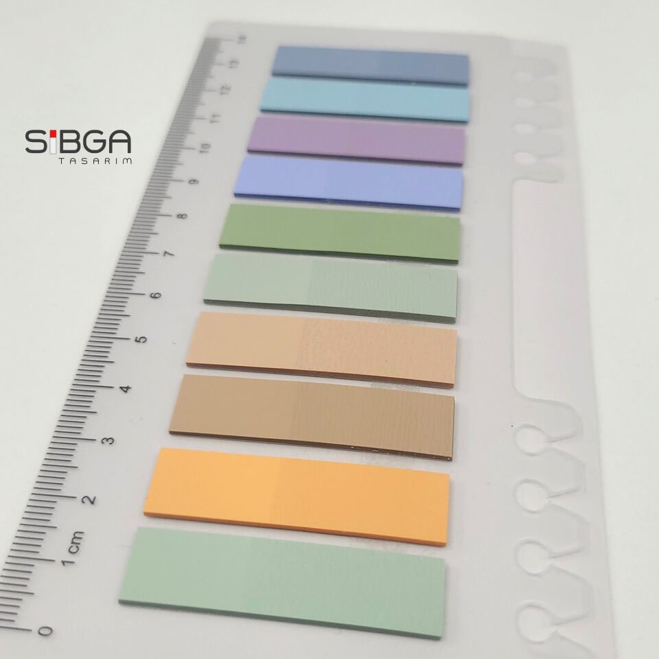 Şeffaf renkli plastik postit post-it post it kitap ayracı ayraci ayraç postit sticker not kağıdı 200 yaprak