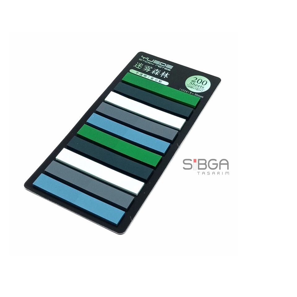 Şeffaf renkli plastik postit post-it post it kitap ayracı ayraci ayraç postit sticker not kağıdı 200 yaprak
