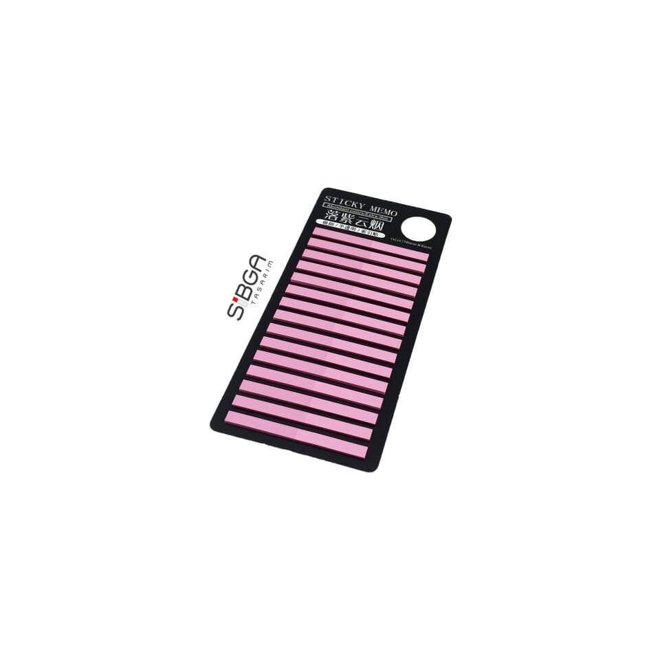 Pembe ince Şerit 300 yaprak Şeffaf Renkli Postit Post-it Post It. Kitap Ayracı Ayraç Postit Sticker