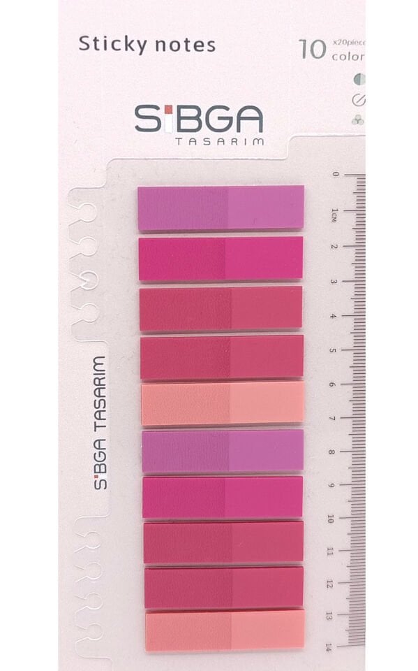 Şeffaf Pembe Postit Post-it Post it. Kitap Ayracı Ayraç Plastik Postit Sticker Not Kağıdı 200 yaprak