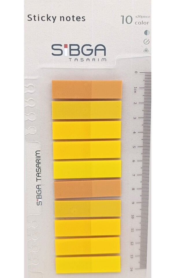 Şeffaf Sarı Renkli Postit Post-it Post it. Kitap Ayracı Ayraç Plastik Postit Sticker Not Kağıdı 200 yaprak