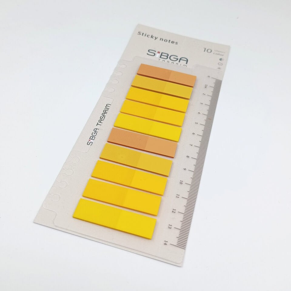Şeffaf Sarı Renkli Postit Post-it Post it. Kitap Ayracı Ayraç Plastik Postit Sticker Not Kağıdı 200 yaprak