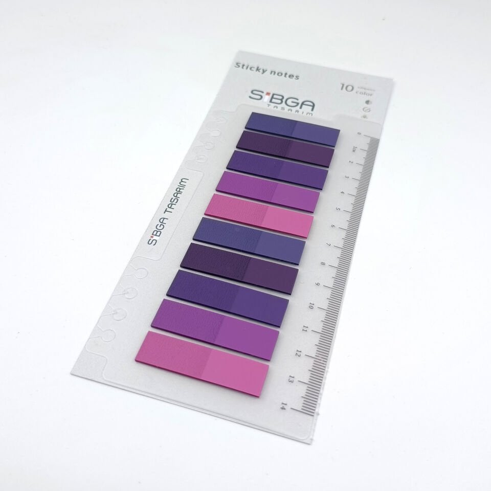 Şeffaf Mor Pembe Postit Post-it Post it. Kitap Ayracı Ayraç Plastik Postit Sticker Not Kağıdı 200 yaprak