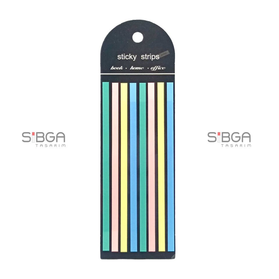 İnce Uzun Şerit Şeffaf Renkli Postit Post-it Post It. Kitap Ayracı Ayraci Ayraç Postit Sticker 160 Yaprak