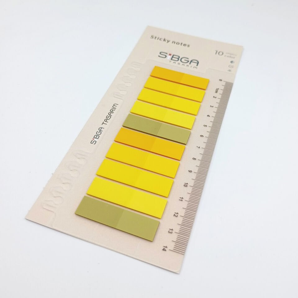 Şeffaf Sarı Postit Post-it Post it. Kitap Ayracı Ayraç Plastik Postit Sticker Not Kağıdı 200 yaprak