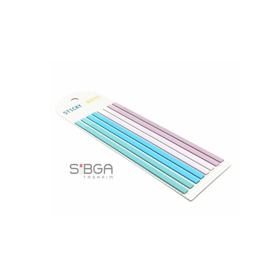 İnce Uzun Şerit Şeffaf Renkli Postit Post-it Post It. Kitap Ayracı Ayraci Ayraç Postit Sticker 160 Yaprak