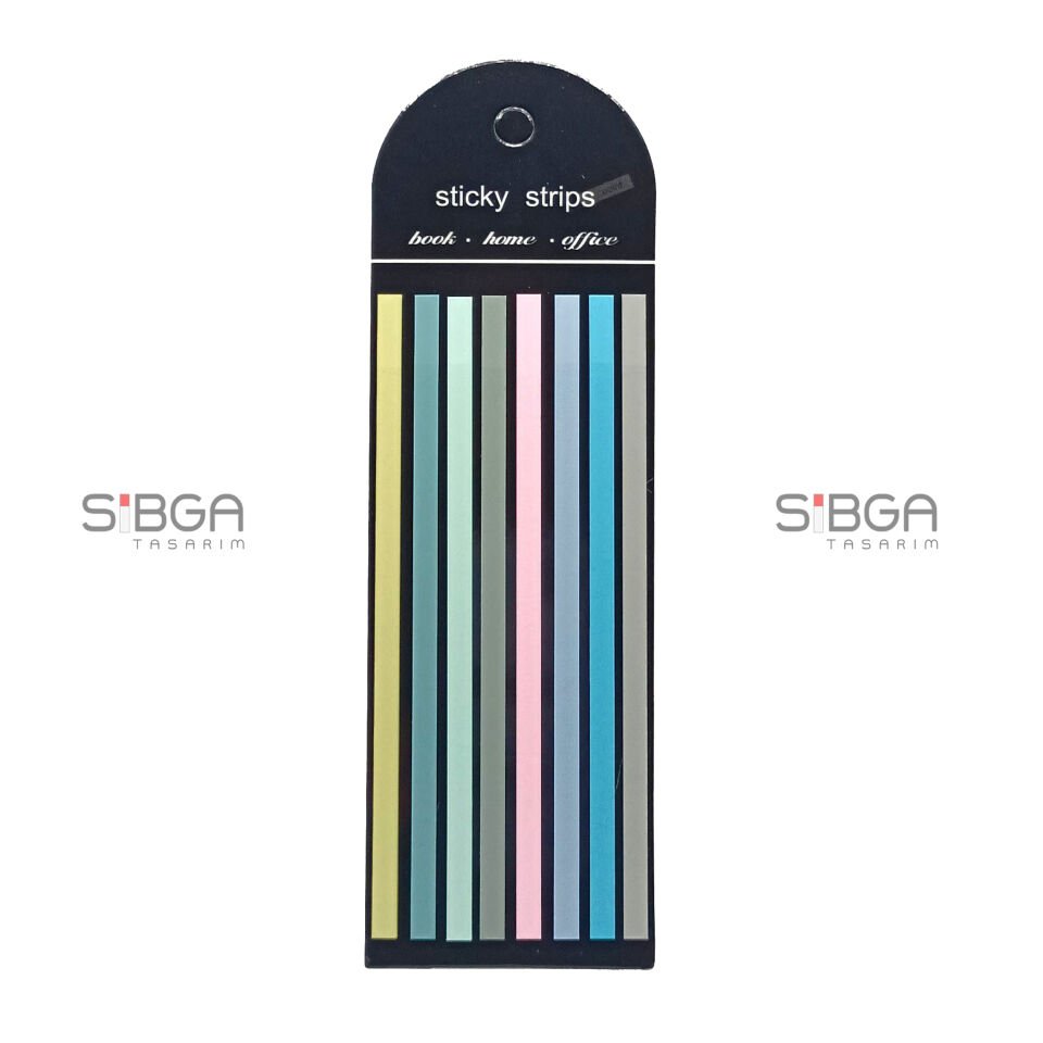 İnce Uzun Şerit Şeffaf Renkli Postit Post-it Post It. Kitap Ayracı Ayraci Ayraç Postit Sticker 160 Yaprak