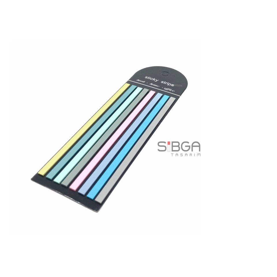 İnce Uzun Şerit Şeffaf Renkli Postit Post-it Post It. Kitap Ayracı Ayraci Ayraç Postit Sticker 160 Yaprak