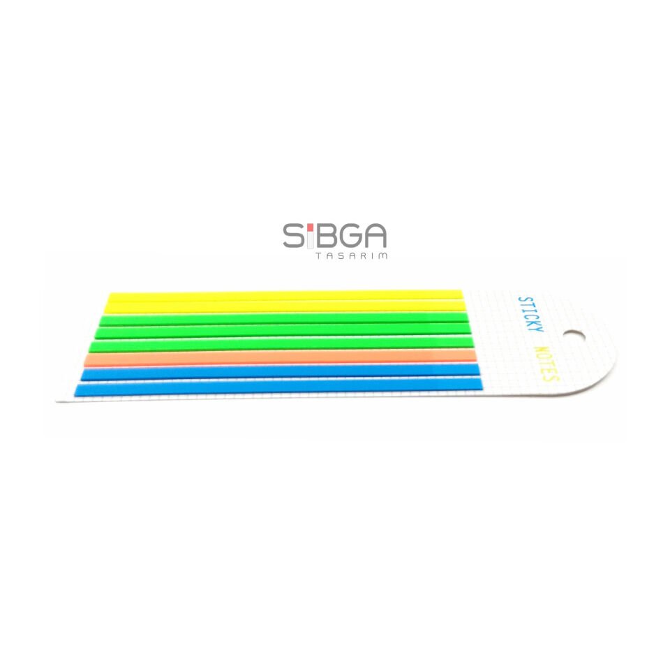 İnce Uzun Şerit Şeffaf Renkli Postit Post-it Post It. Kitap Ayracı Ayraci Ayraç Postit Sticker 160 Yaprak