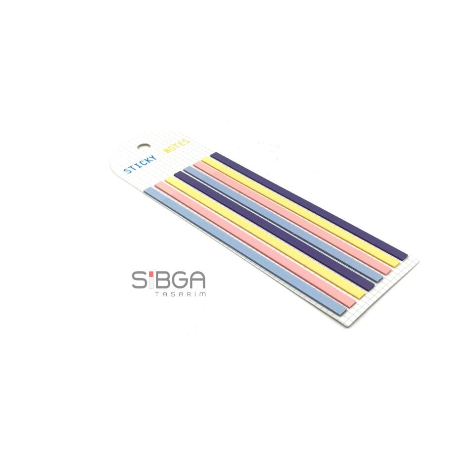 İnce Uzun Şerit Şeffaf Renkli Postit Post-it Post It. Kitap Ayracı Ayraci Ayraç Postit Sticker 160 Yaprak