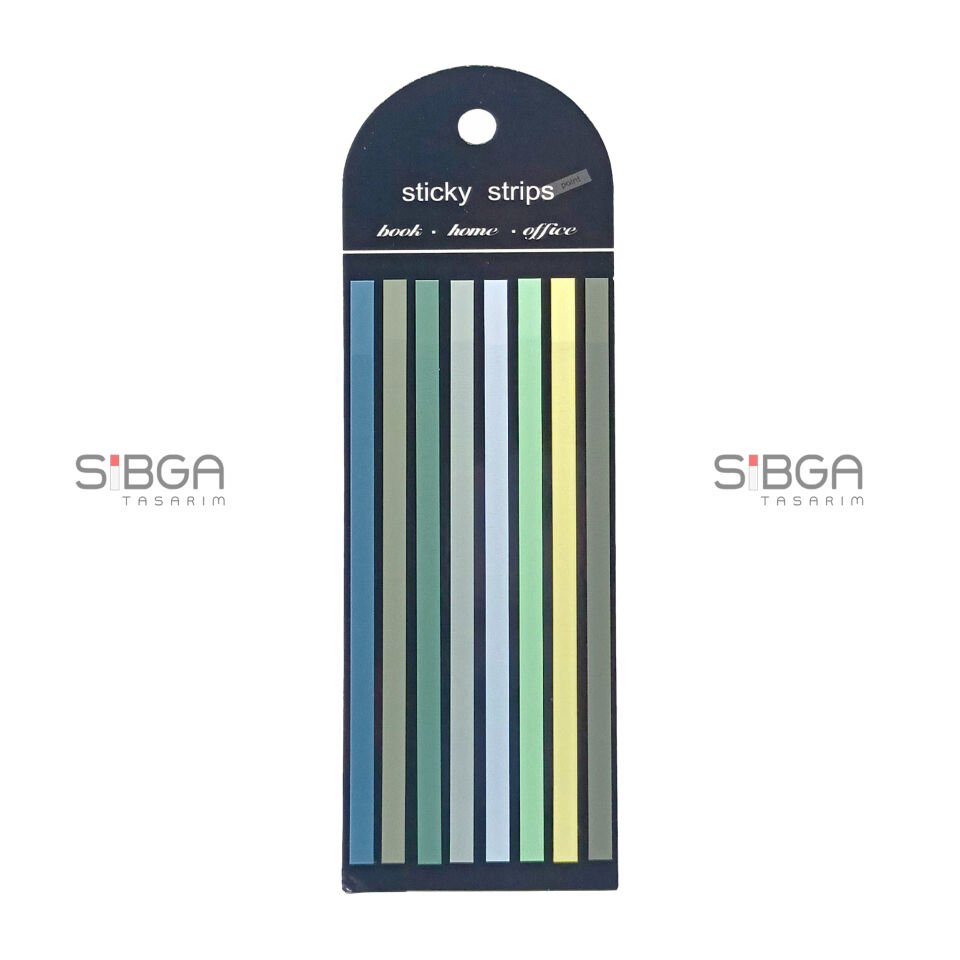 İnce Uzun Şerit Şeffaf Renkli Postit Post-it Post It. Kitap Ayracı Ayraci Ayraç Postit Sticker 160 Yaprak