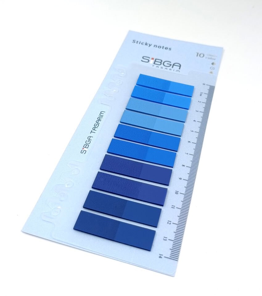Şeffaf Mavi Renkli Postit Post-it Post it. Kitap Ayracı Ayraç Plastik Postit Sticker Not Kağıdı 200 yaprak