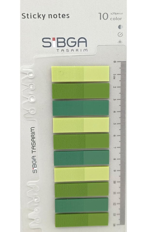 Şeffaf Yeşil Renkli Postit Post-it Post it. Kitap Ayracı Ayraç Plastik Postit Sticker Not Kağıdı 200 yaprak