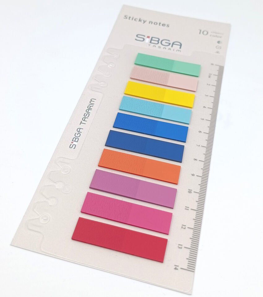 Şeffaf renkli plastik postit post-it post it kitap ayracı ayraci ayraç postit sticker not kağıdı 200 yaprak