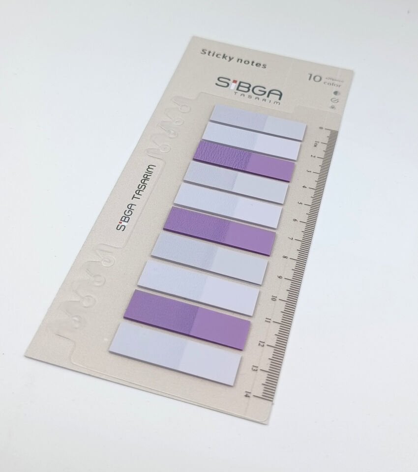 Şeffaf Eflatun Renkli Postit Post-it Post it. Kitap Ayracı Ayraç Plastik Postit Sticker Not Kağıdı 200 yaprak
